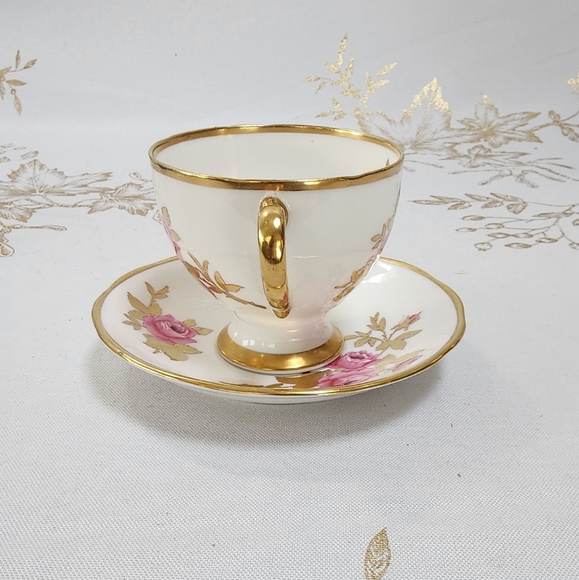 Salisbury Fine Bone China Tea Cup & Saucer - Vintage "Dijon" - Made in England. - Picture 4 of 11